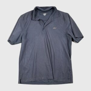Greg Norman Play Dry Men'S Mens XL Navy Blue Short Sleeve Golf Polo Shirt Logo